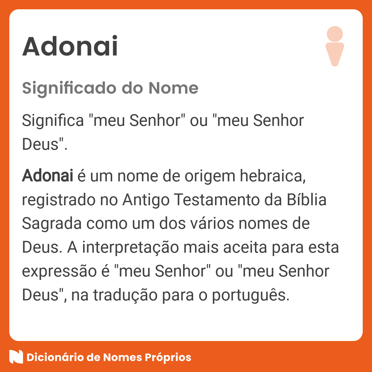 Significado de Adonay no original hebraico: meu Senhor