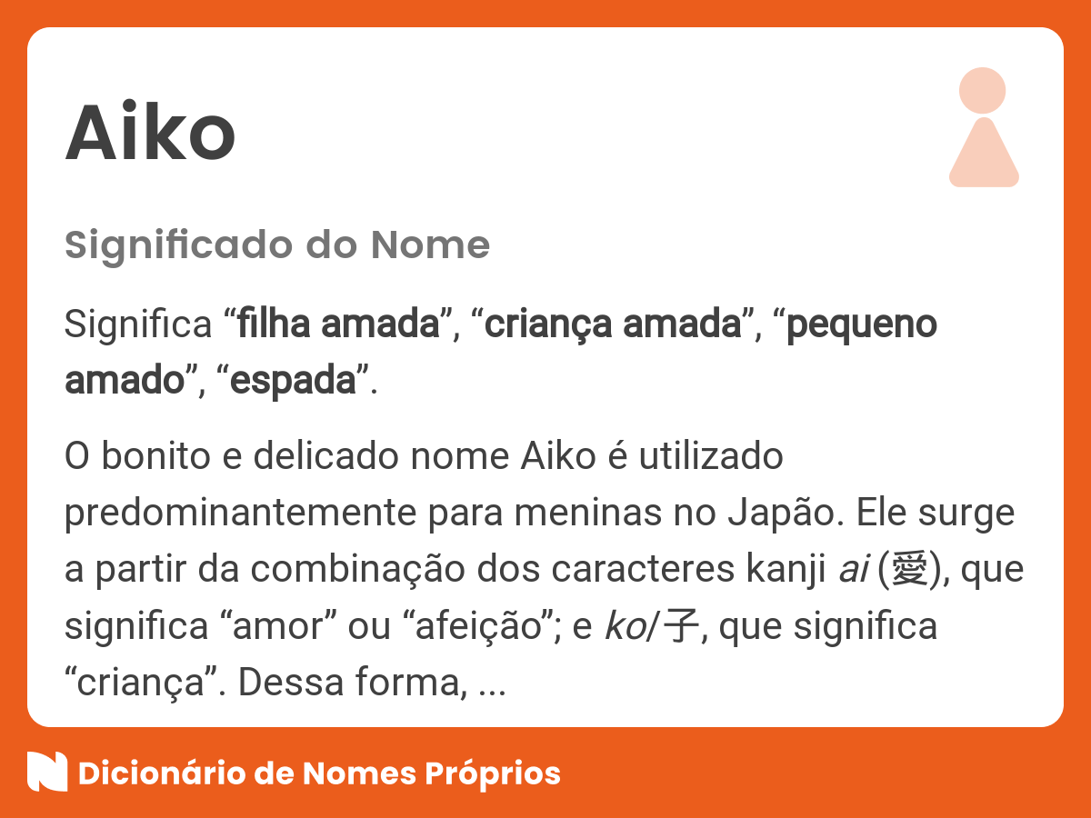 Significado do nome Aiko