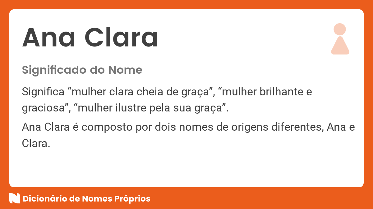 👪 → Qual o significado do nome Anaclair?