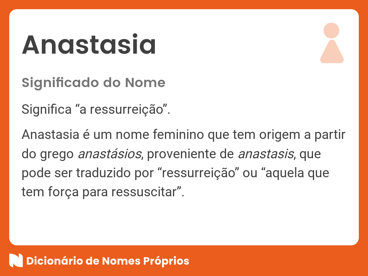 Significado do nome Anastasia