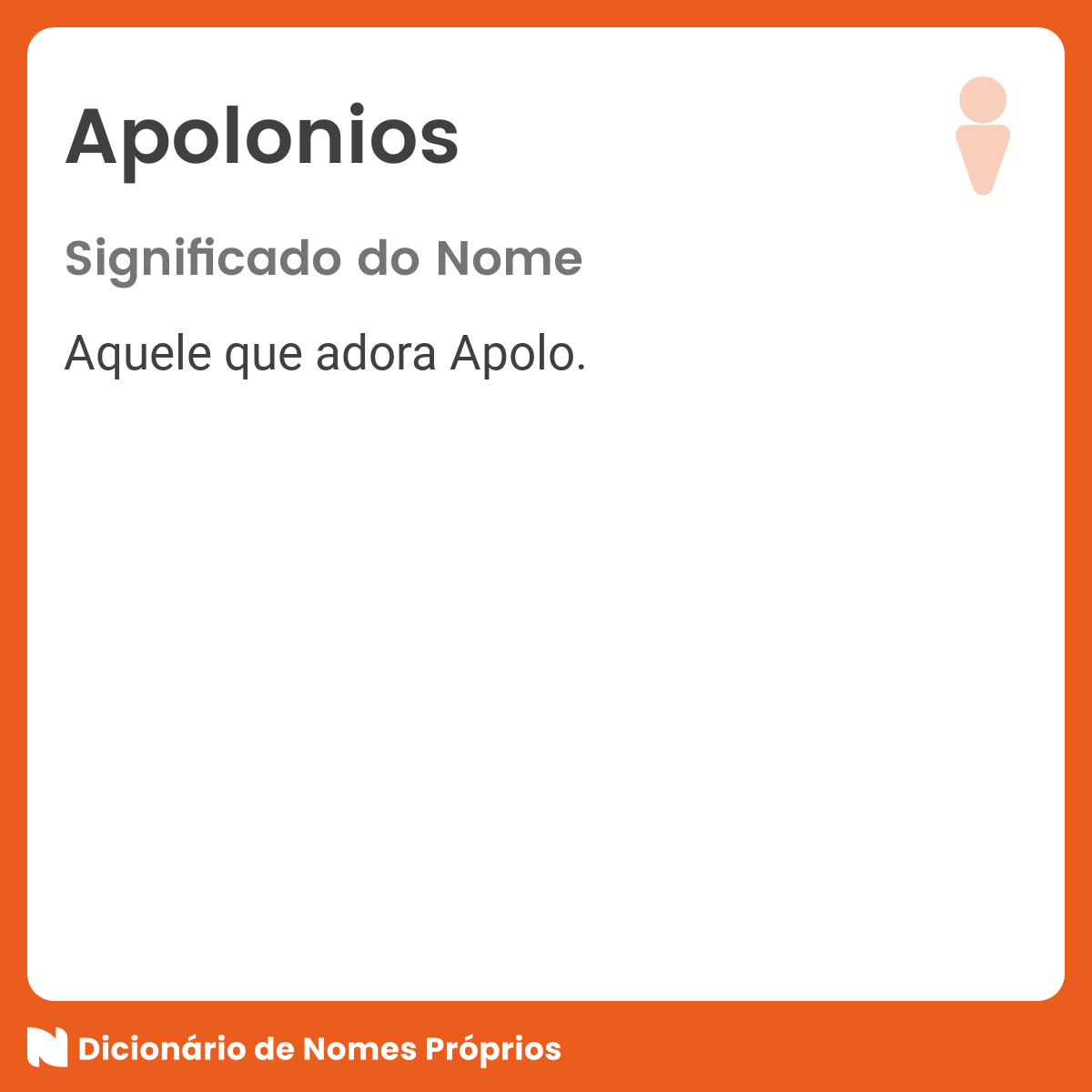 Significado do nome Apolônio - Dicionário de Nomes Próprios