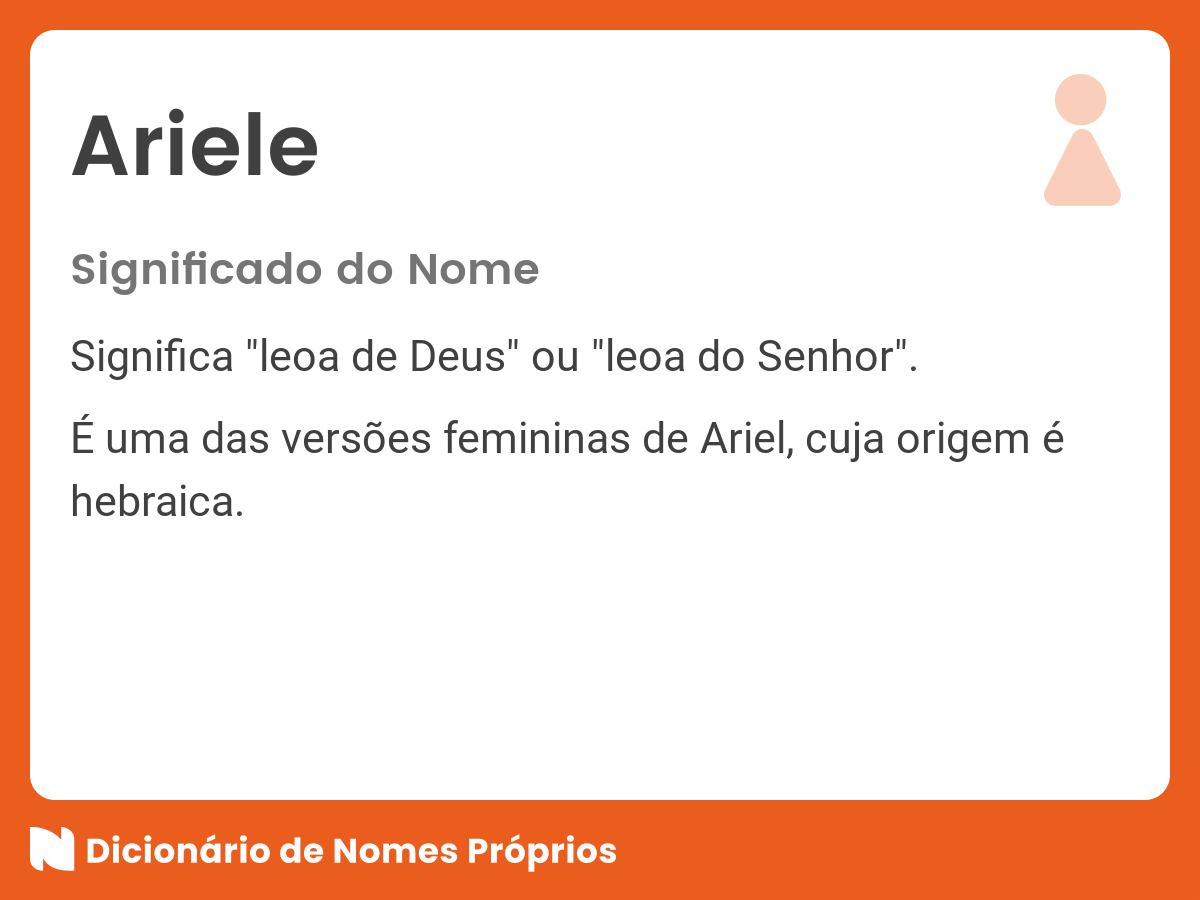 Reacreditar - Mensagem para #Ariele 🙏🏻❤  Qual nome você quer