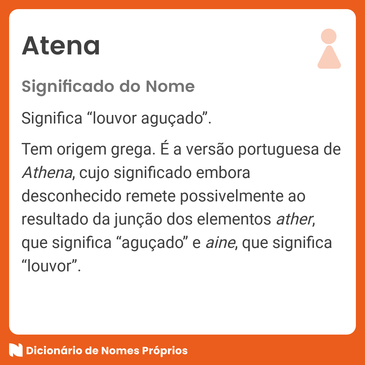 Significado do nome Atena Dicion rio de Nomes Pr prios