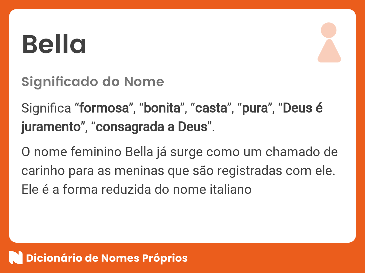 Significado do nome Bella
