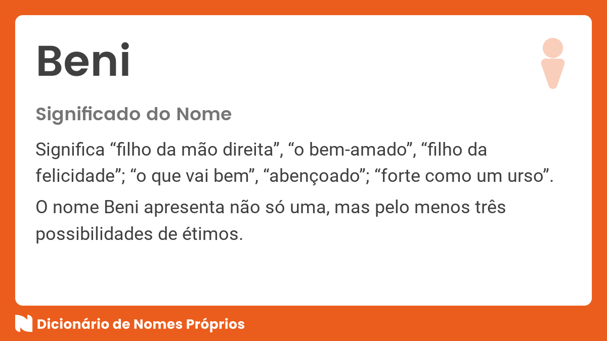 Significado do nome Beni - Nome Perfeito