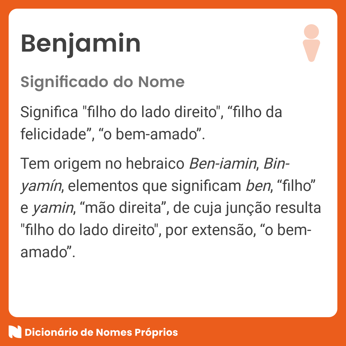 Nome de menino Benoni, significado e origem de Benoni - TodoPapás