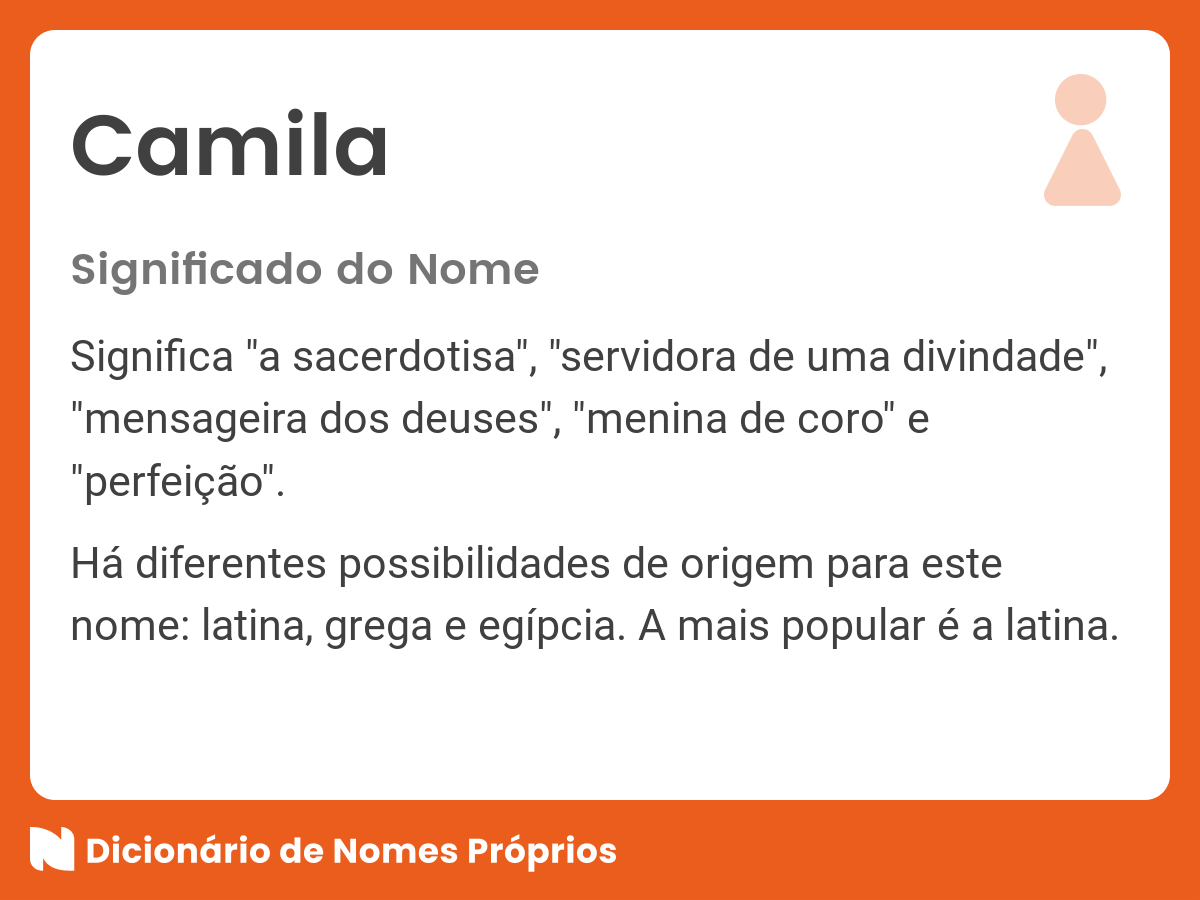 10 ideias de Significado do nome Camila❤️  significados dos nomes, nomes,  significados de nomes