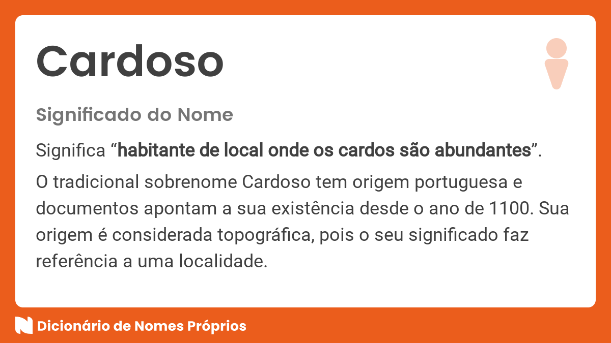 Significado do nome Cardoso - Dicionário de Nomes Próprios