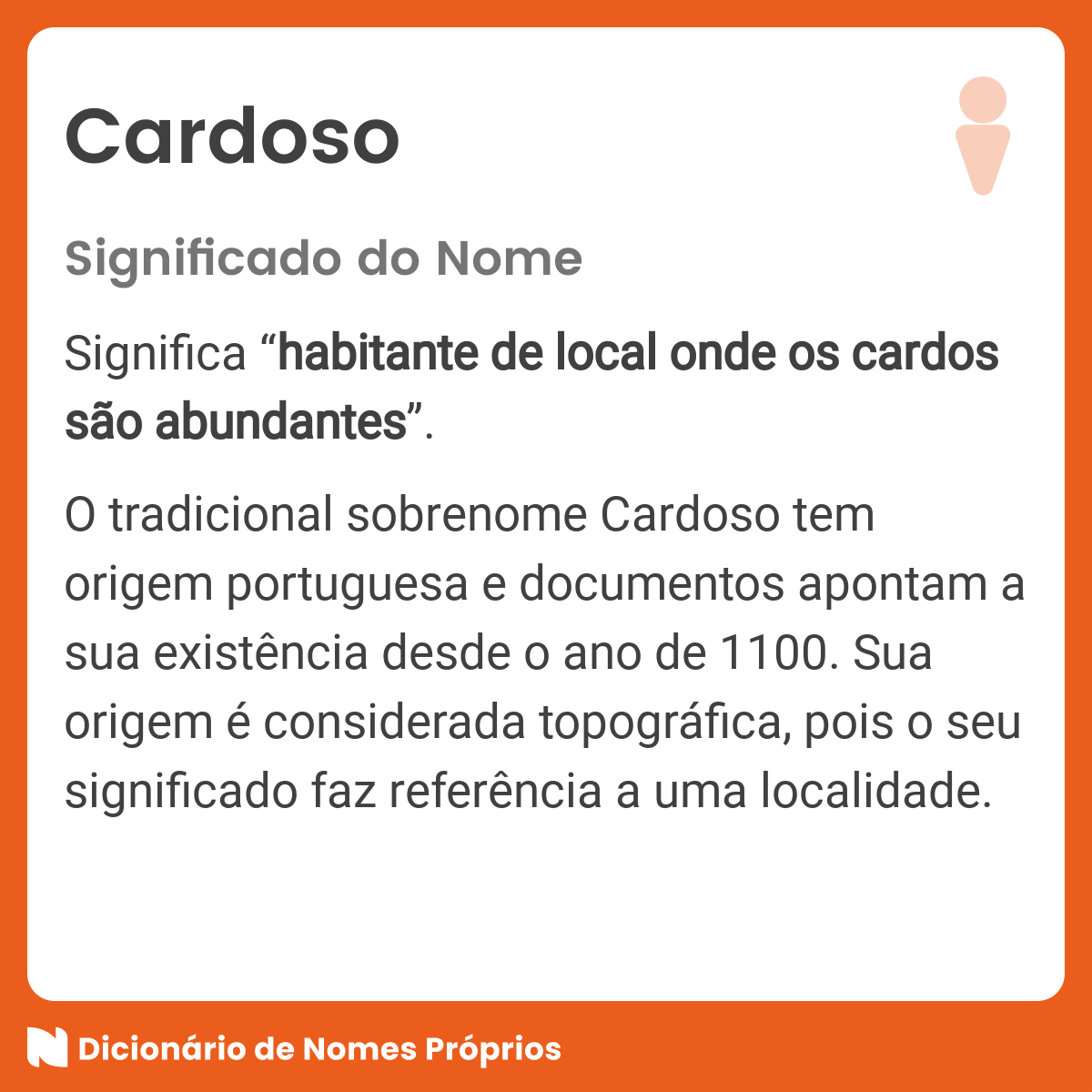 Significado do nome Cardoso - Dicionário de Nomes Próprios