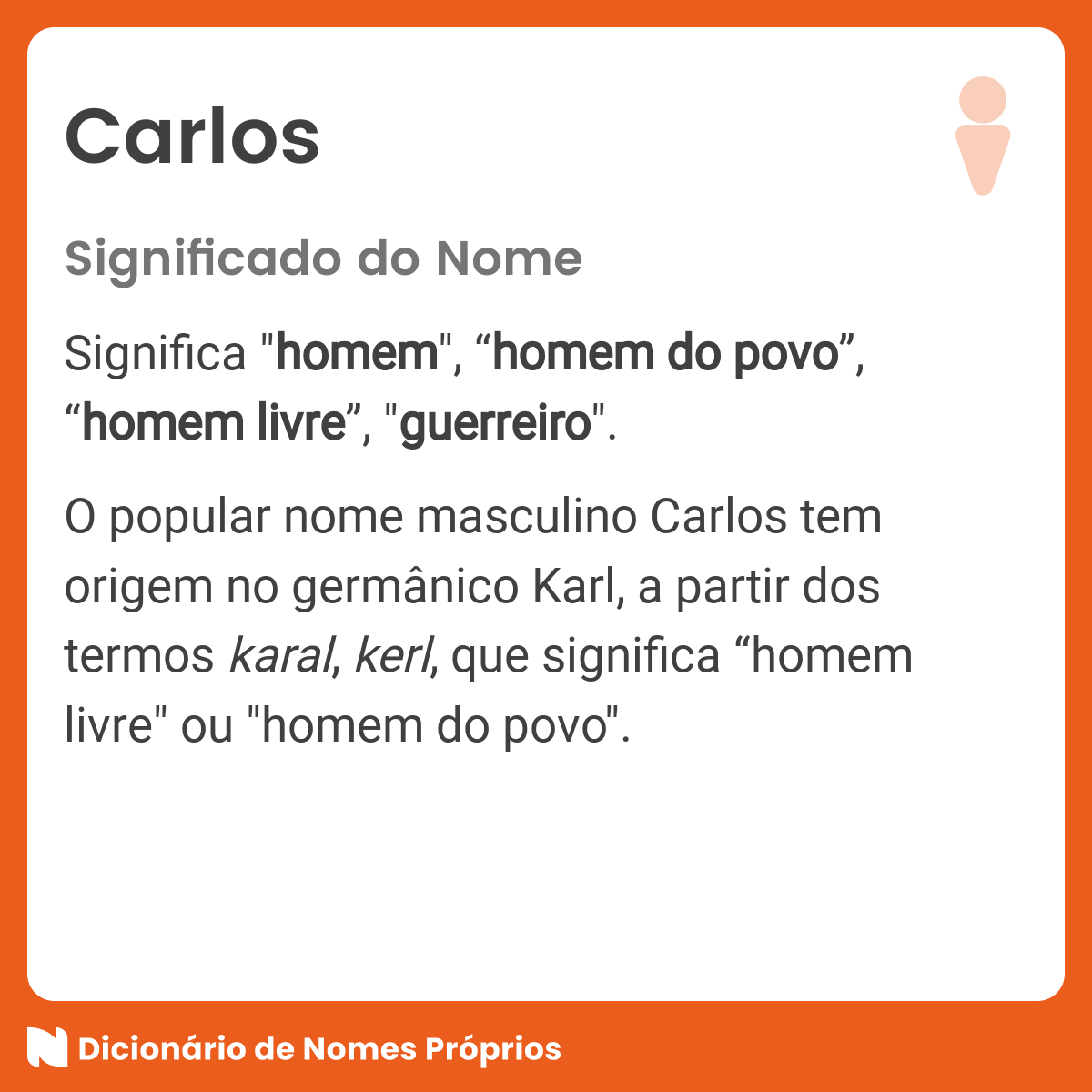 Como se pronuncia o nome Carlos em inglês?