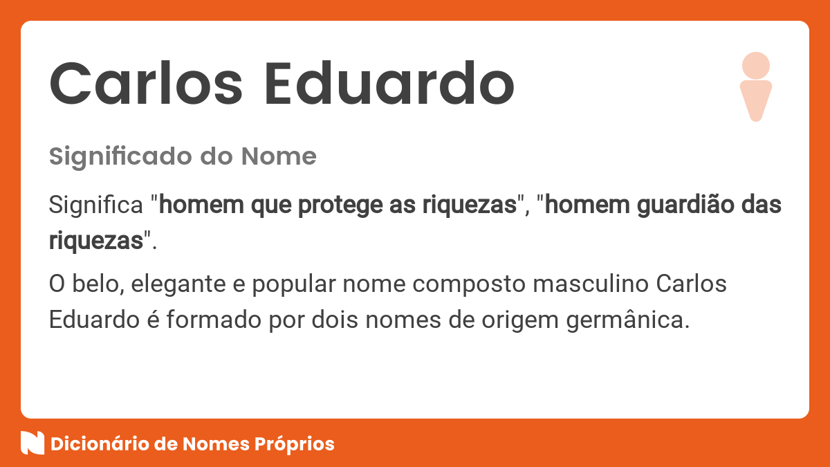 A felicidade do Carlos Eduardo por ser o único filho com o nome