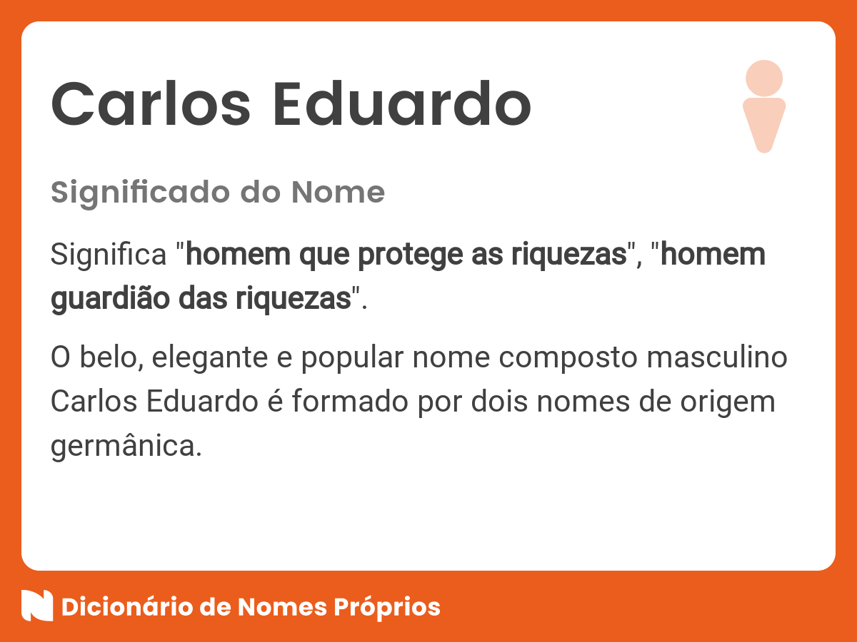 A felicidade do Carlos Eduardo por ser o único filho com o nome