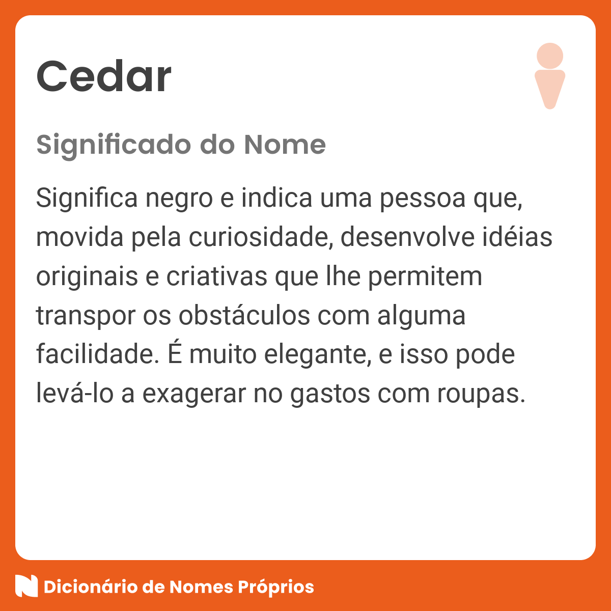 Significado do nome Cedar - Dicionário de Nomes Próprios