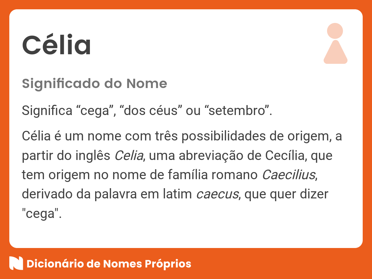 Significado do nome Célia
