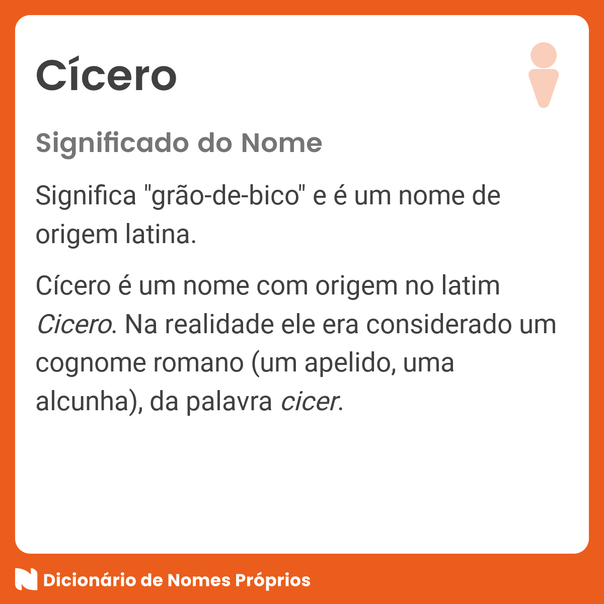 cícero  Dicionário Infopédia da Língua Portuguesa