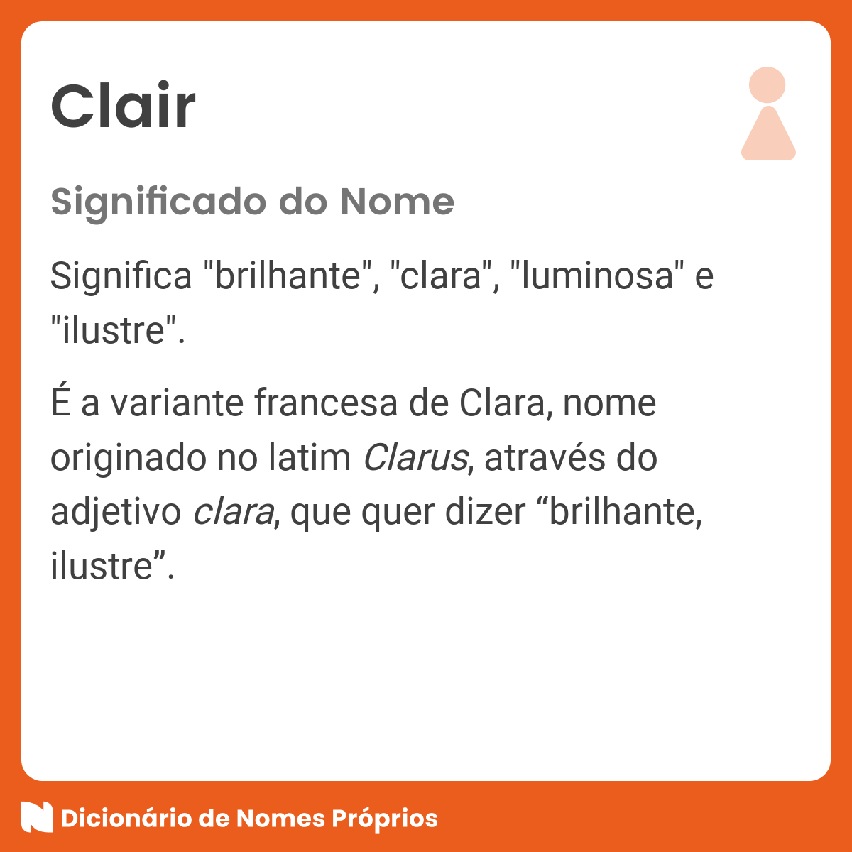 Significado do Nome Clair - Significado dos Nomes