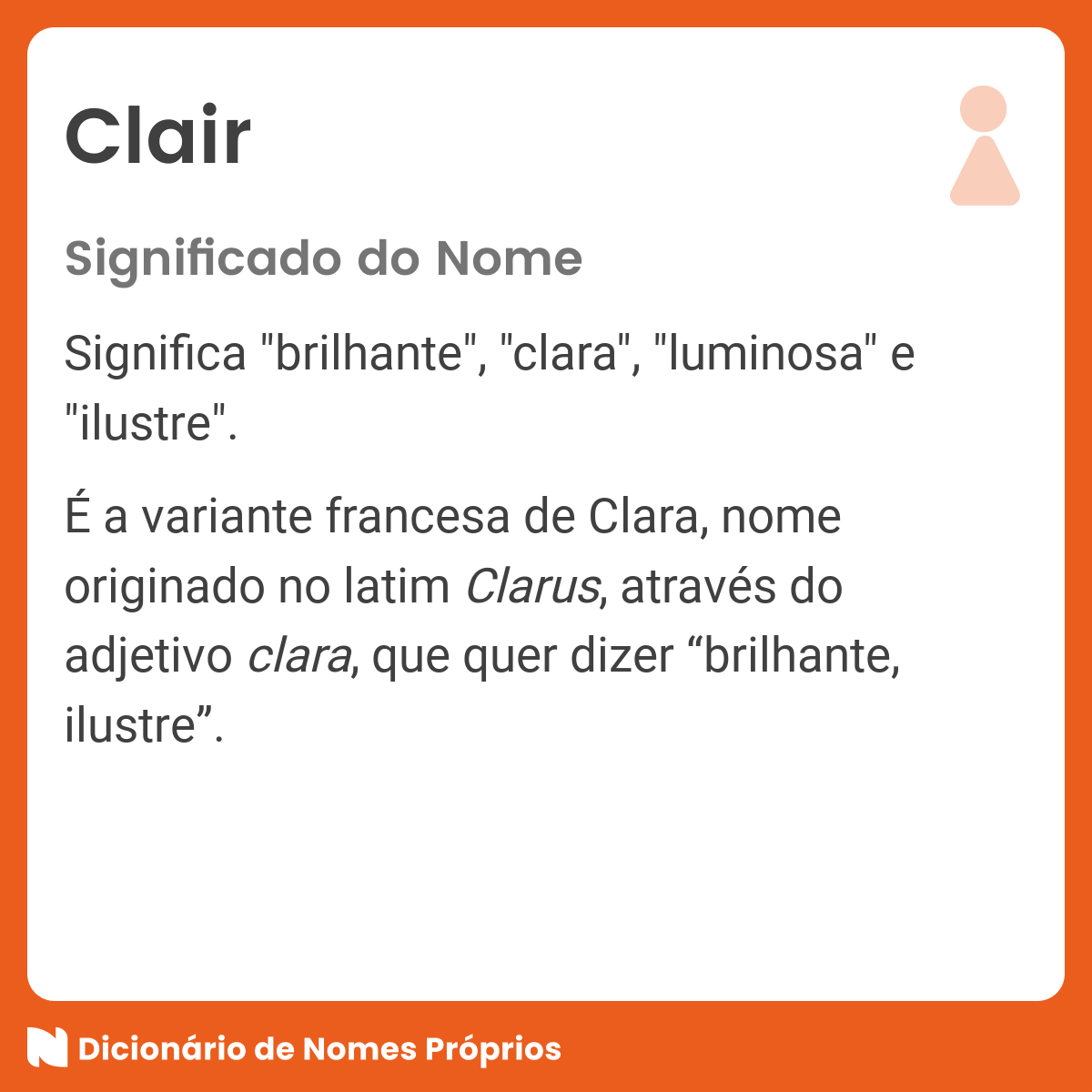 👪 → Qual o significado do nome Clar?