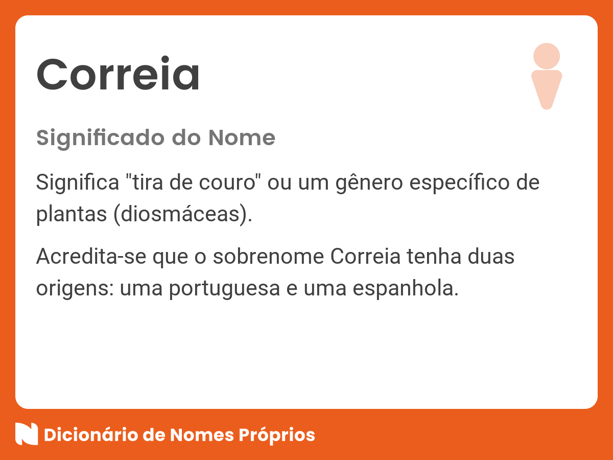 Significado do nome Correia - Dicionário de Nomes Próprios
