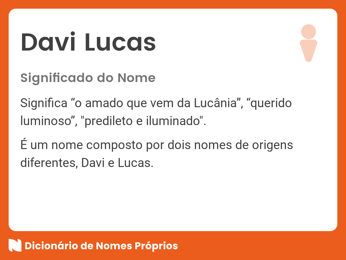 Significado do nome Davi Lucas