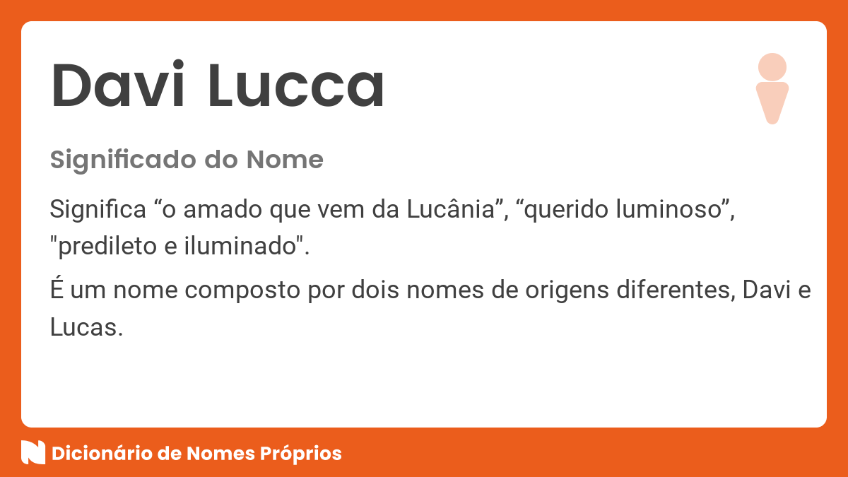 Significado do nome Davi Lucas - Dicionário de Nomes Próprios