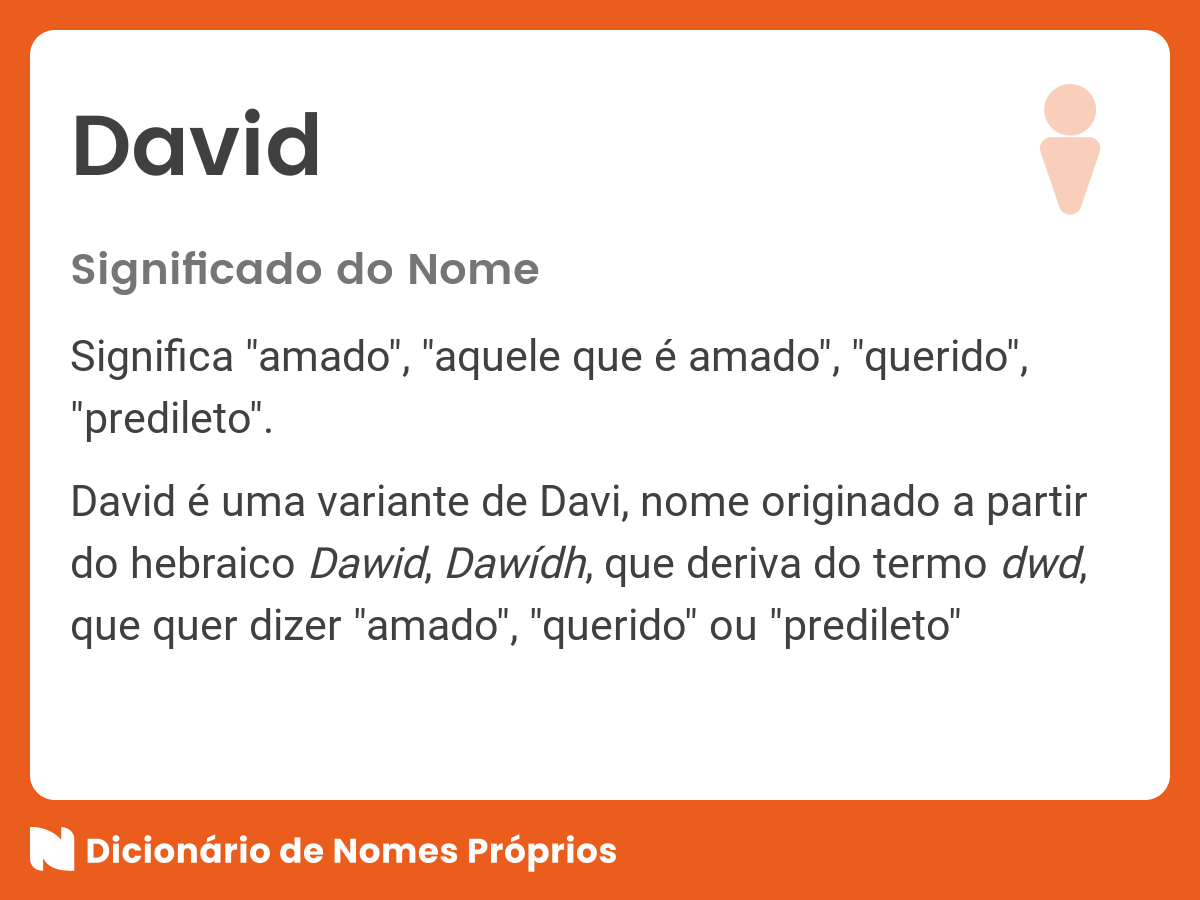 Significado Do Nome David Em Hebraico