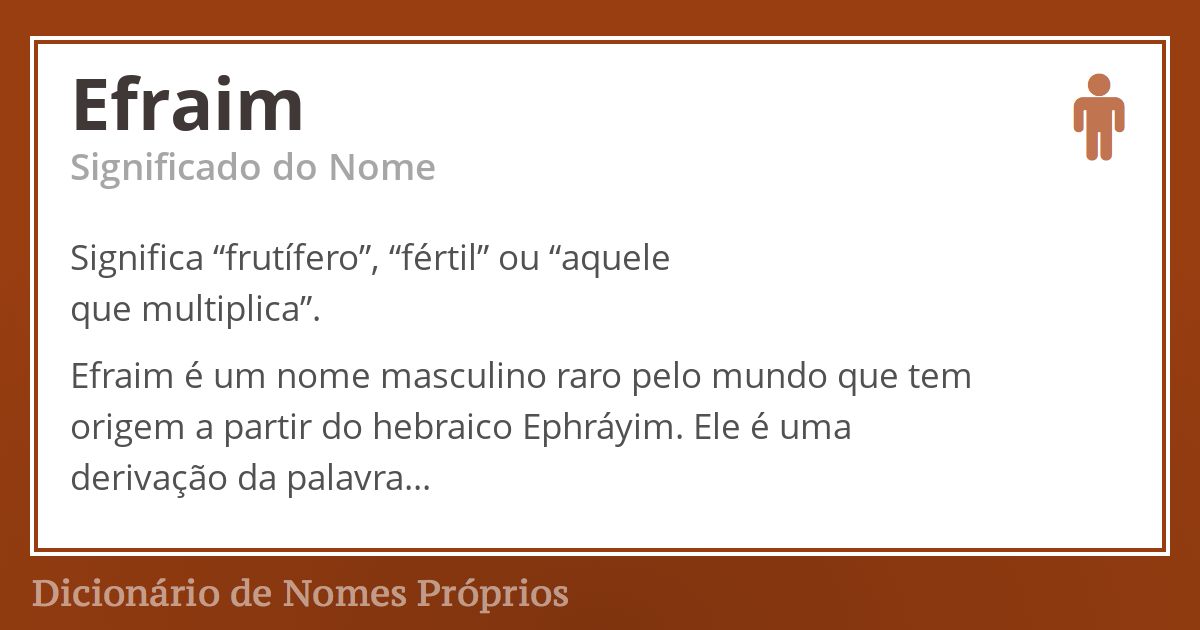 Significado do Nome Efraim 