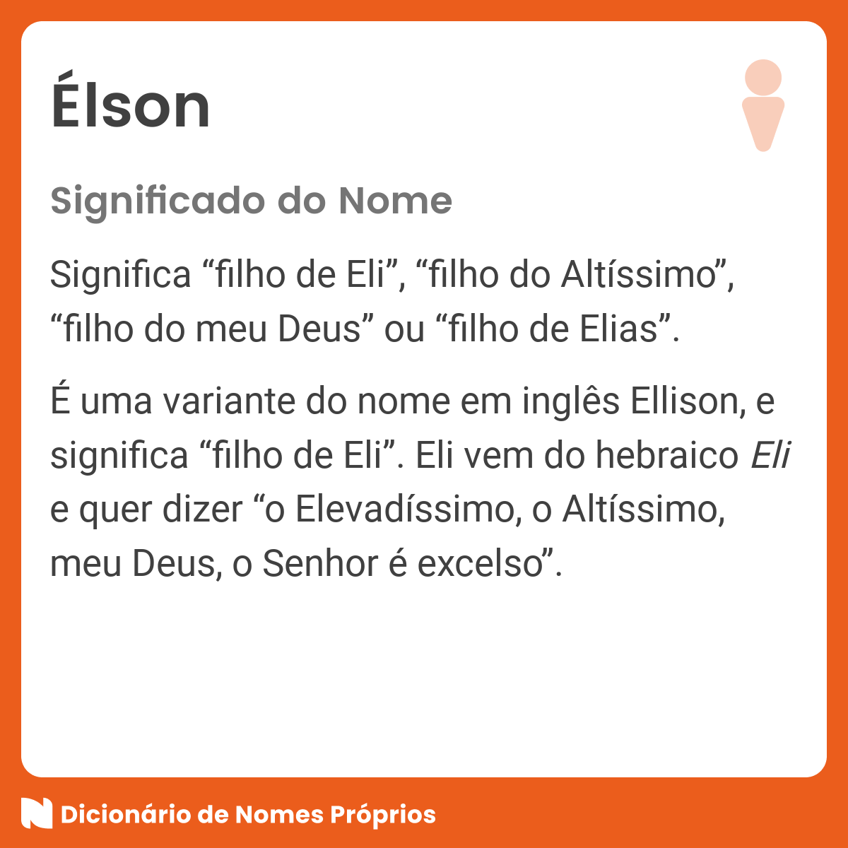 Qual o significado do nome Elkeson?