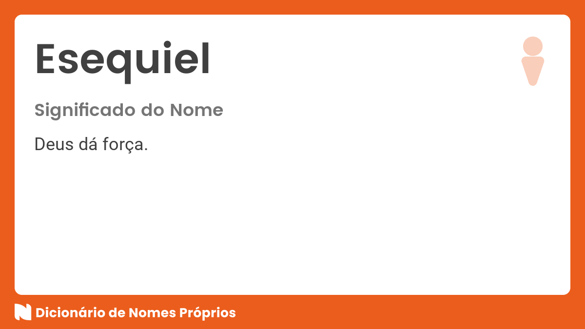 Significado Do Nome Esequiel Dicion Rio De Nomes Pr Prios