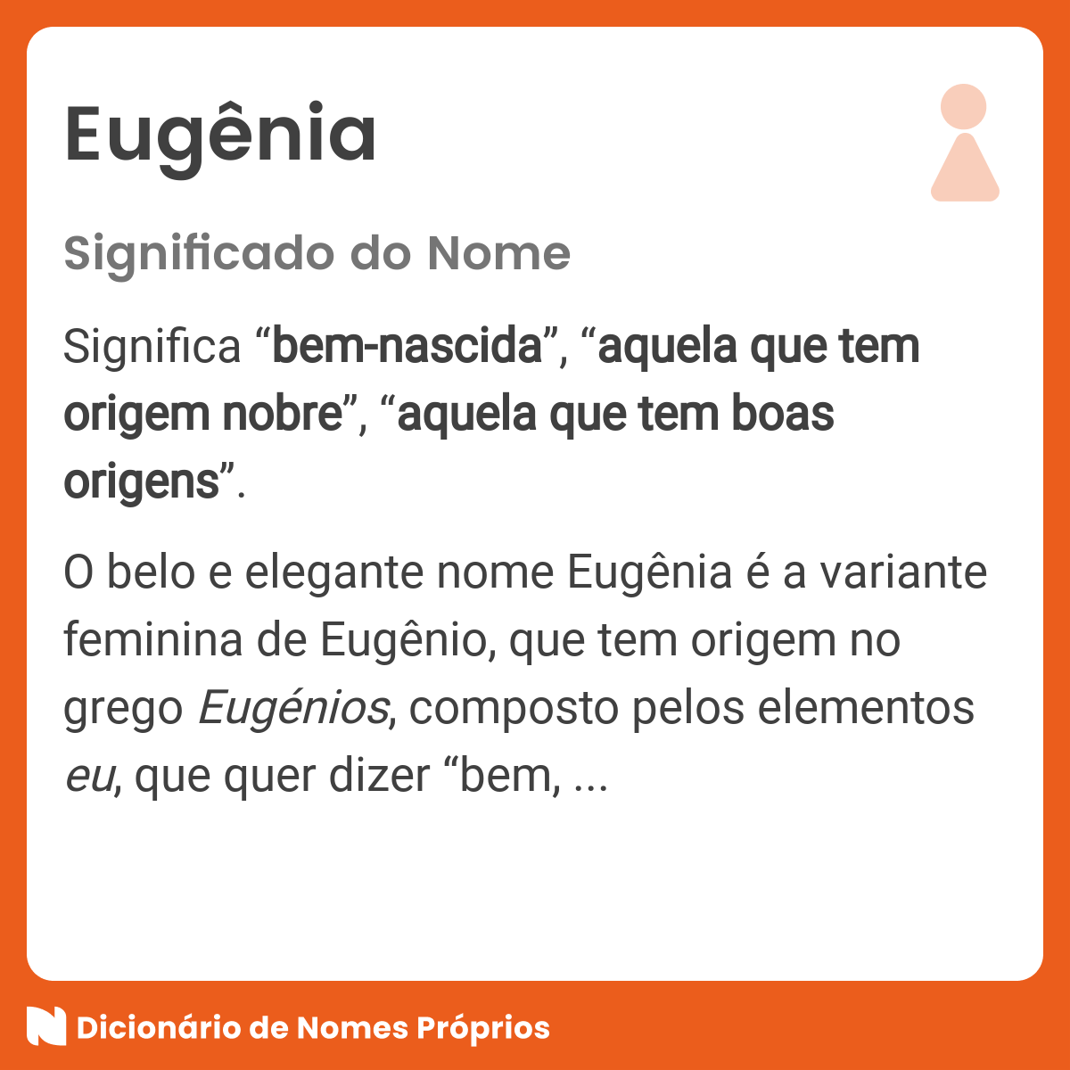 Nomes e seus Significados - Significa “filha do primogênito