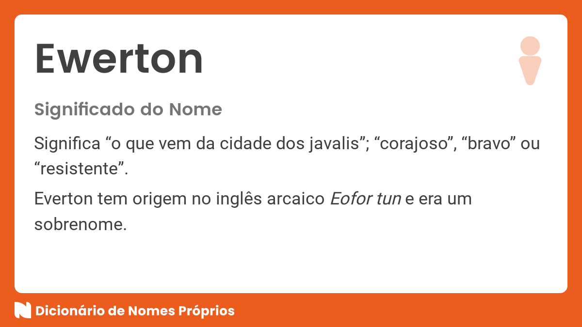 Significado do nome Everton - Dicionário de Nomes Próprios