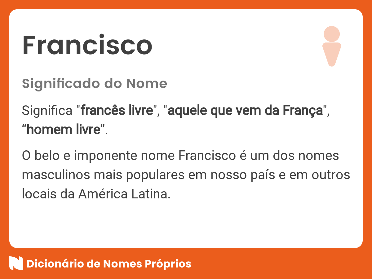 Che Cosa Significa Il Nome Francesco Significado do nome Francisco
