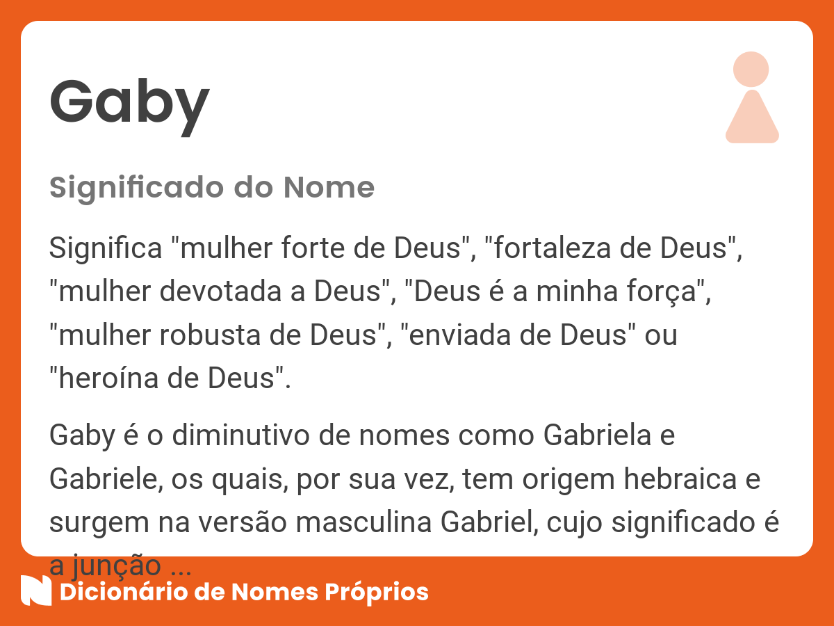 Significado do nome Gabriel - Dicionário de Nomes Próprios