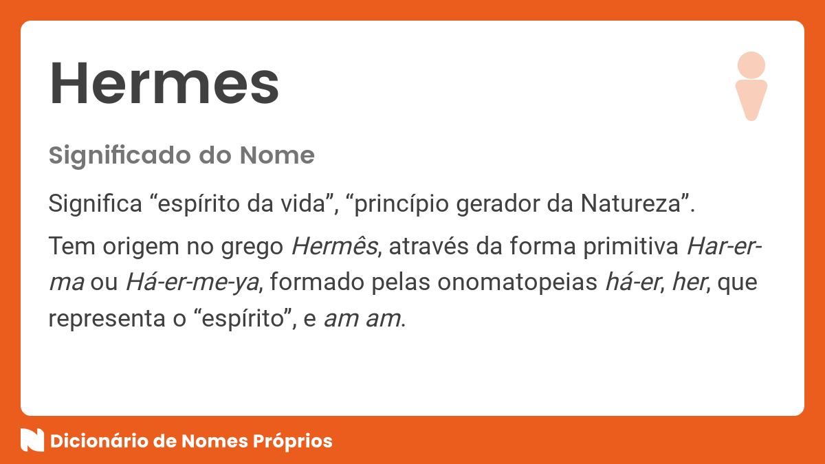 Significado do nome Hermes - Dicionário de Nomes Próprios