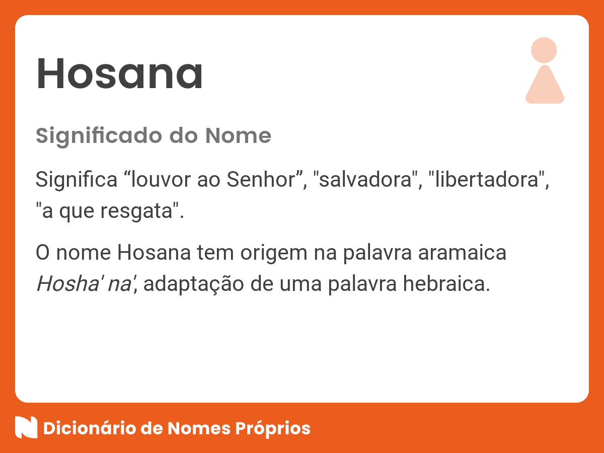 Significado de Hosana