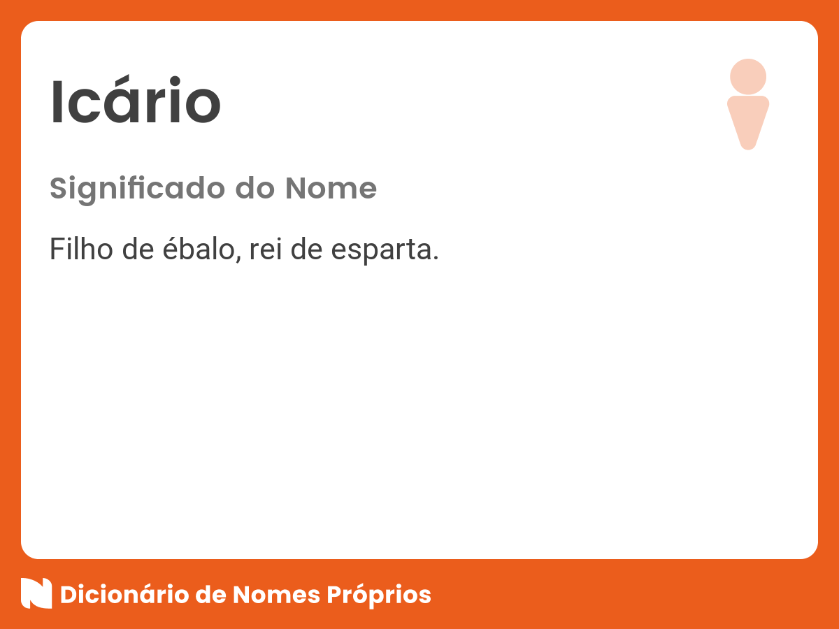 Significado do nome Ícaro - Dicionário de Nomes Próprios