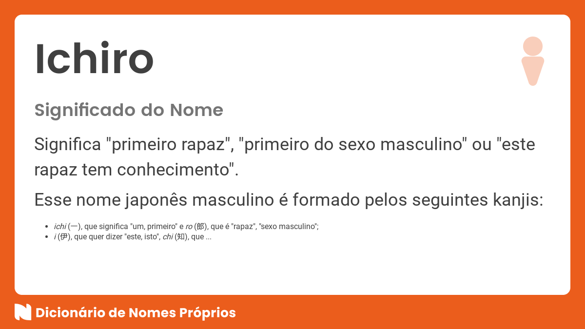 Nomes japoneses masculinos e seus significados