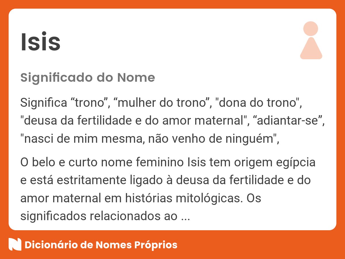 Significado do nome Isis
