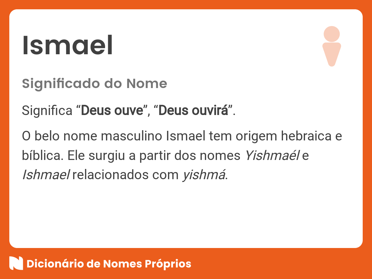 Significado do nome Ismael - Dicionário de Nomes Próprios