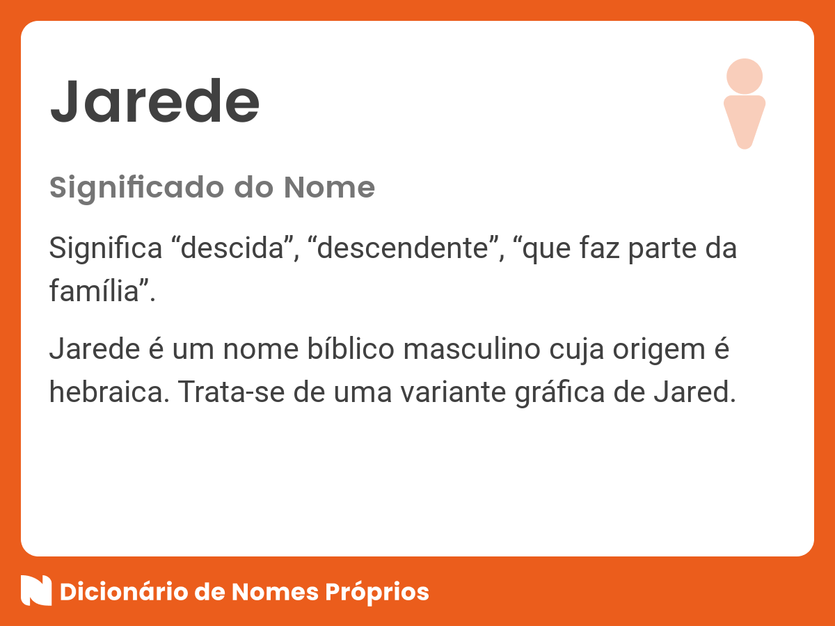 Significado do nome Jarede Dicionário de