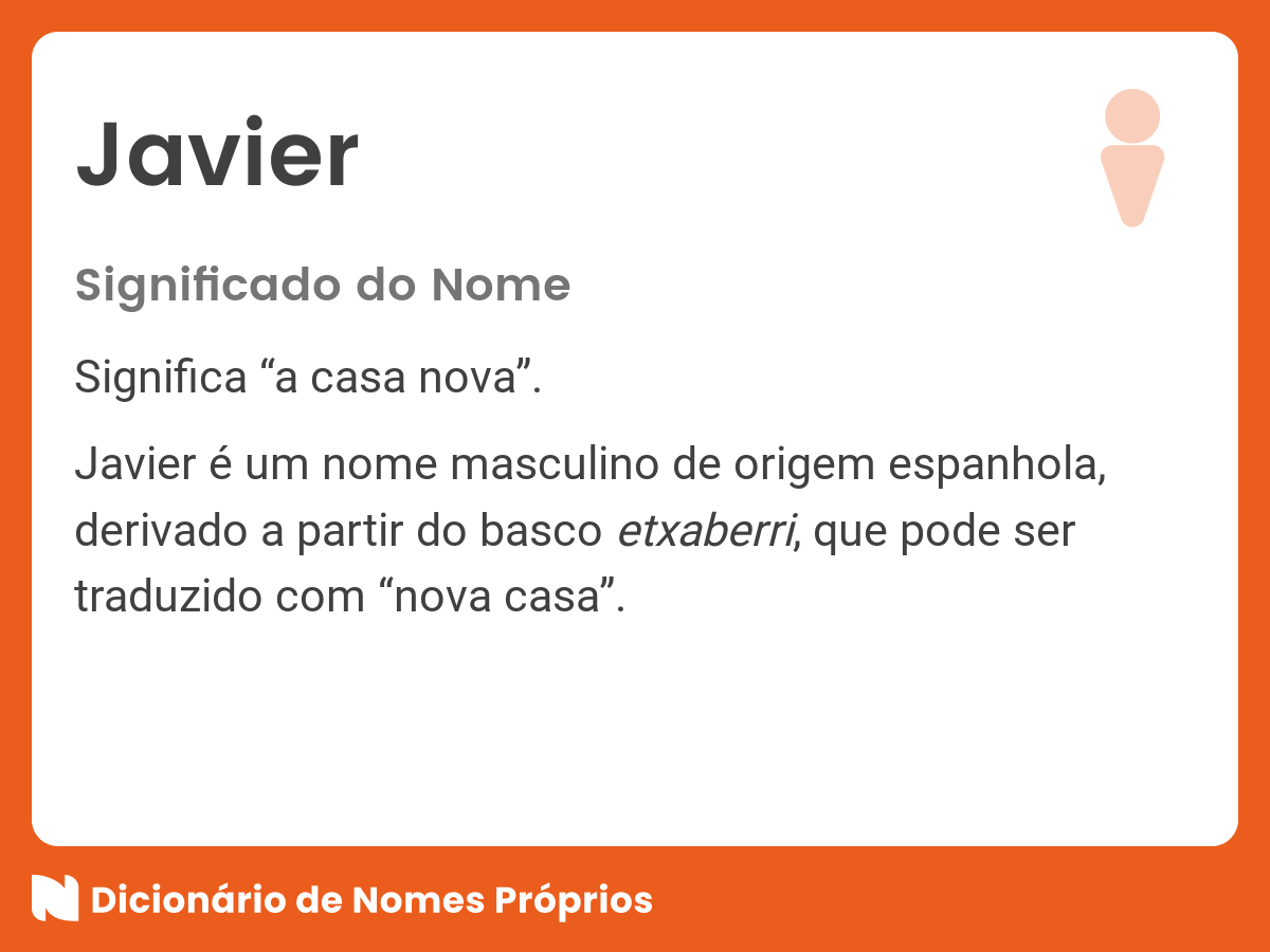 Significado do nome Javier
