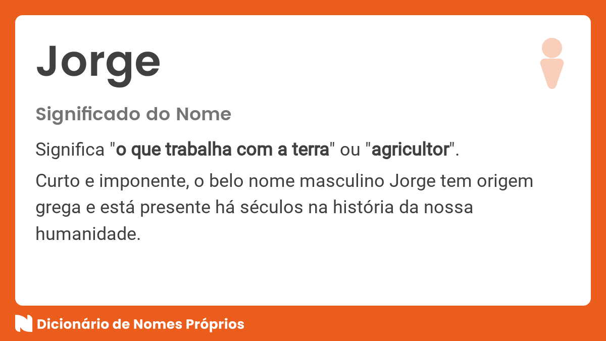 Como se diz o nome Jorge em inglês?