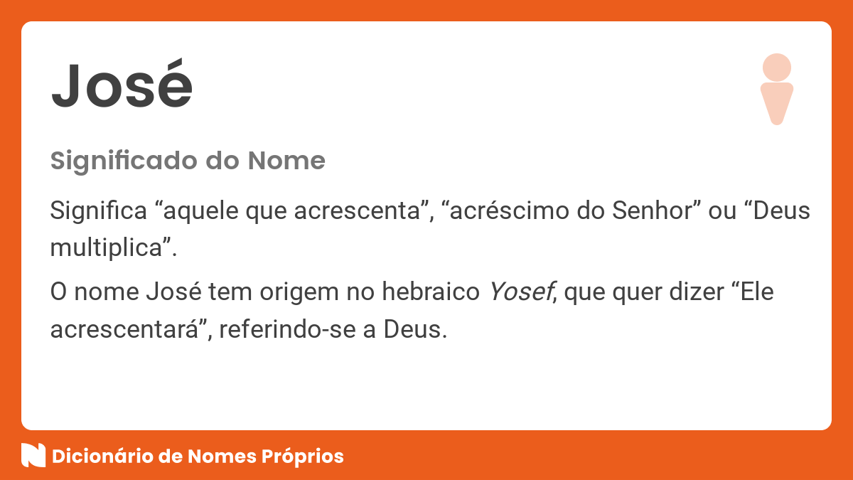 Qual é o feminino de José?