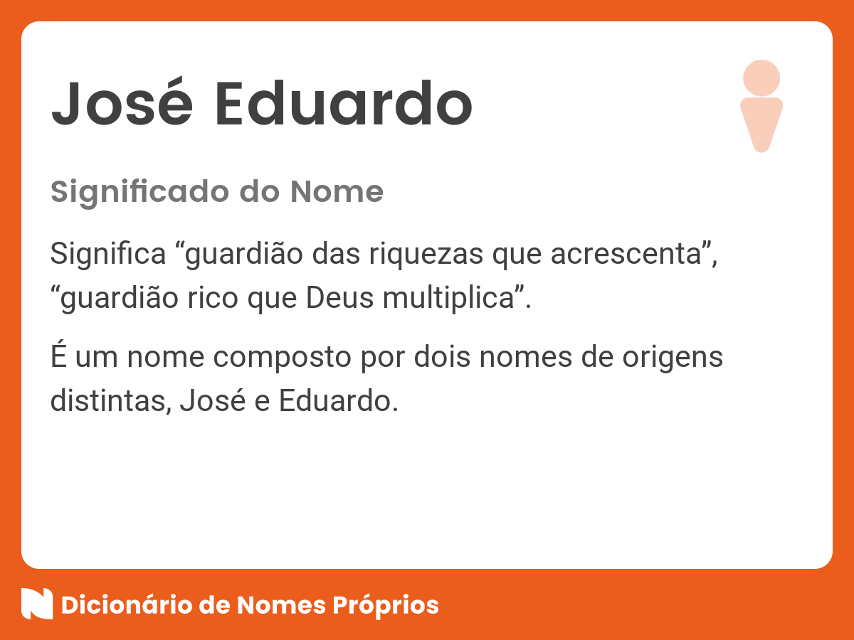 Significado do nome José Eduardo Dicionário de Nomes Próprios