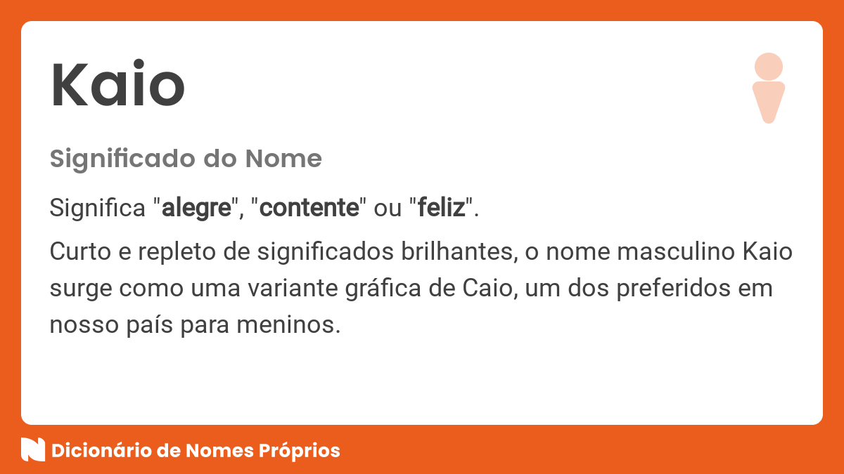 Significado do nome Kai - Dicionário de Nomes Próprios