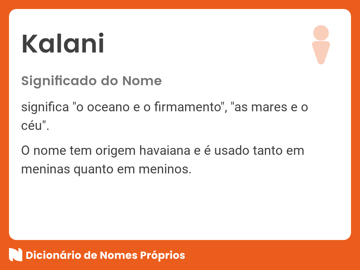 Qual é o significado do nome Kalani?