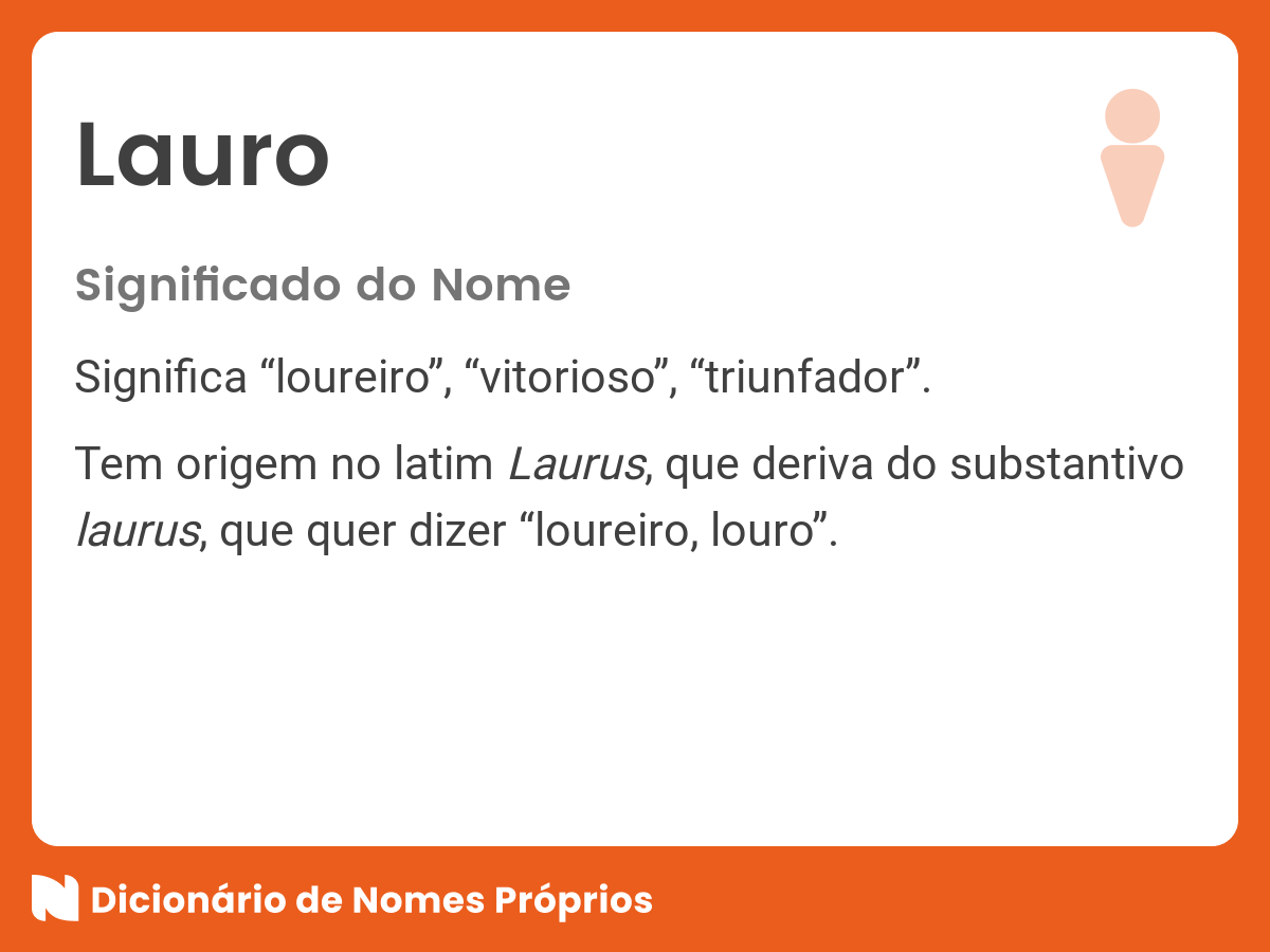 Significado do nome Lauro - Dicionário de Nomes Próprios