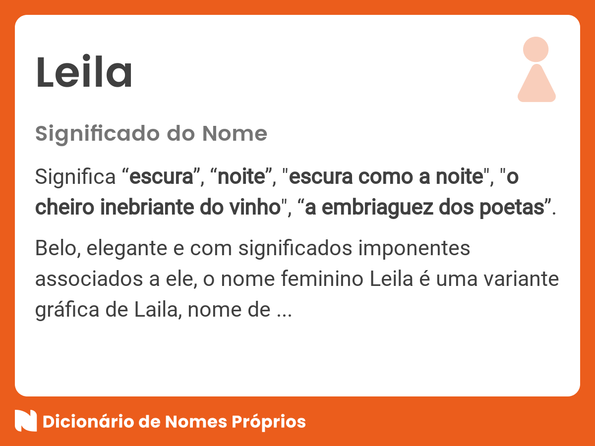 Significado do nome Leila
