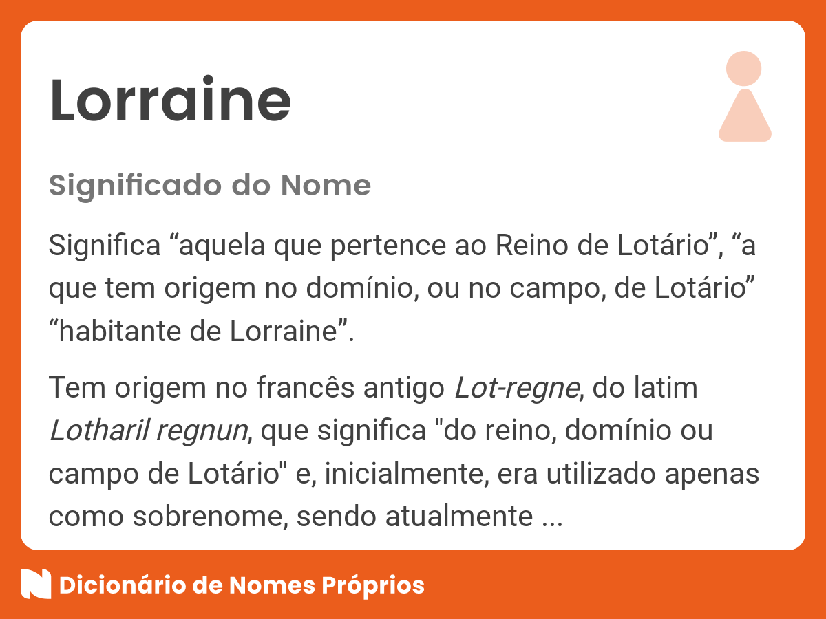 Significado do nome Lorraine