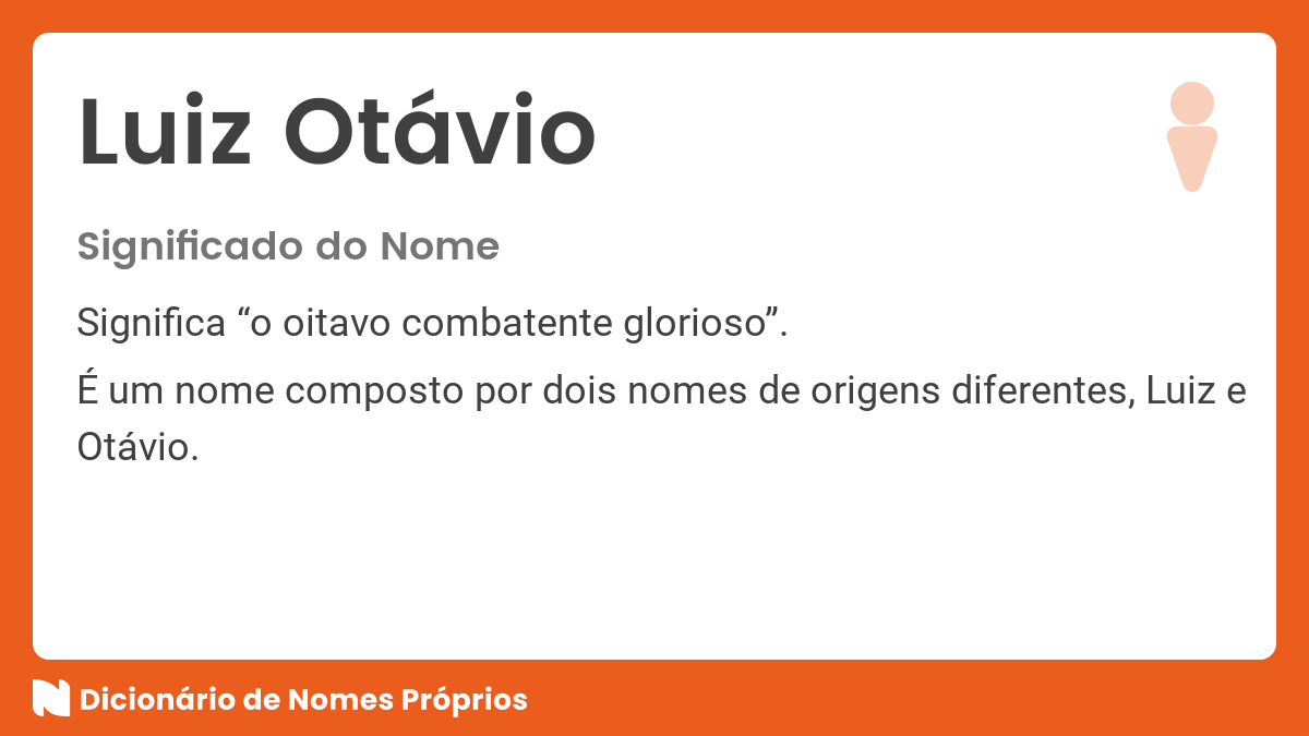 Significado do nome Luiz Otávio - Dicionário de Nomes Próprios