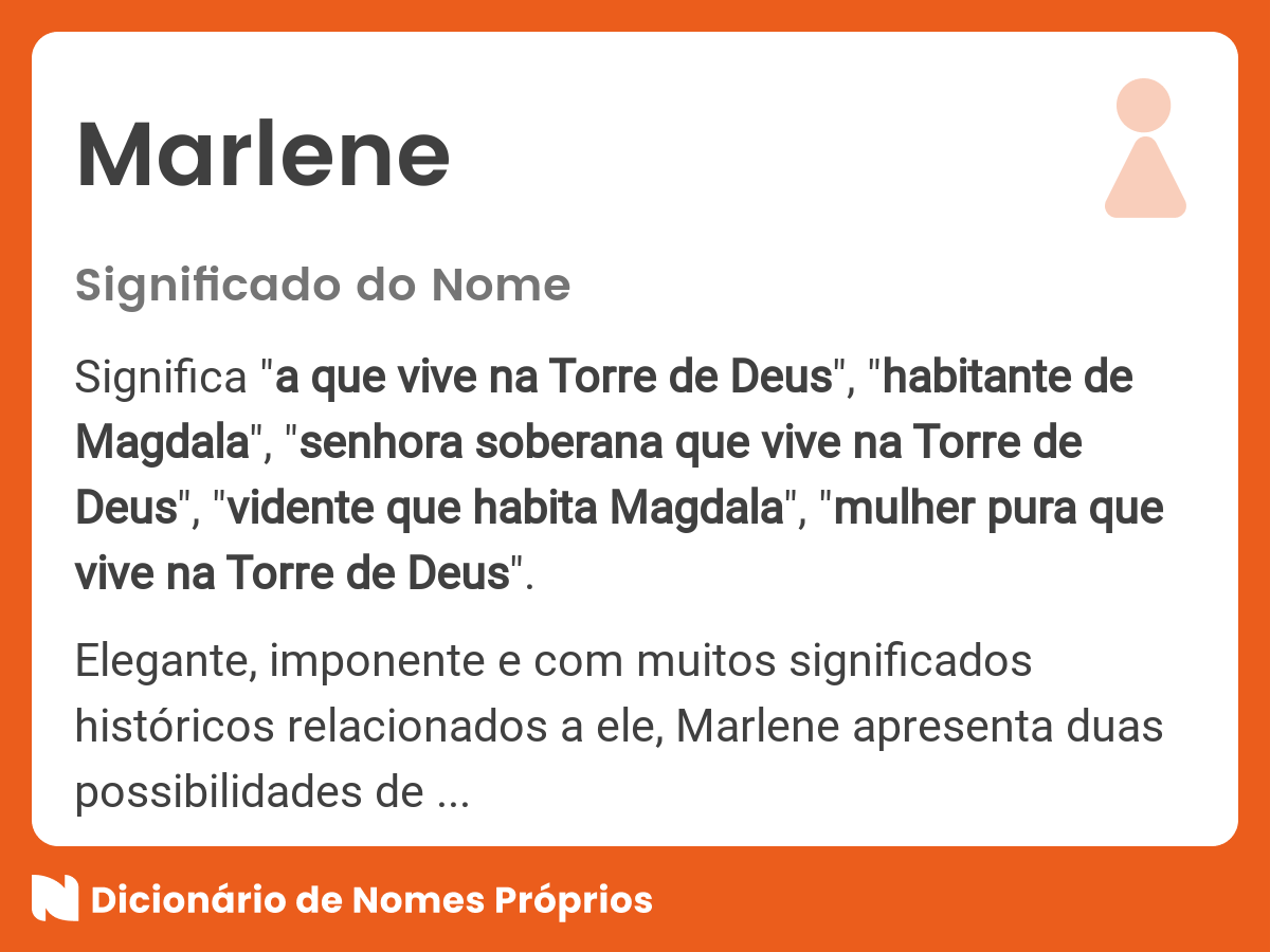 Em que ano nasceu Marlene?